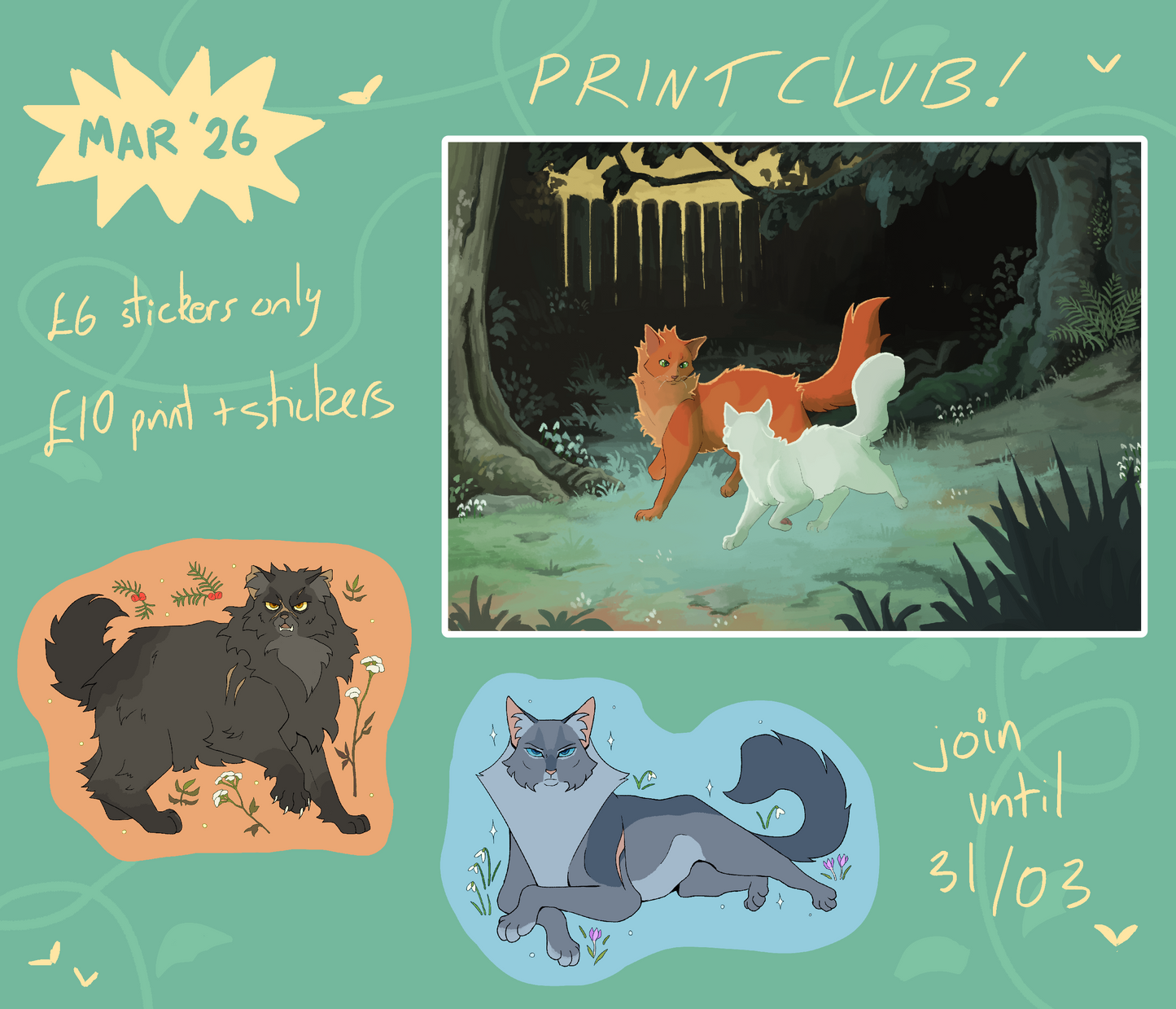 March Harriertail Print and Stickers club!!!