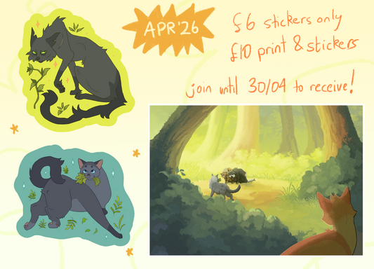 (APRIL) Harriertail Print and Stickers club!!!