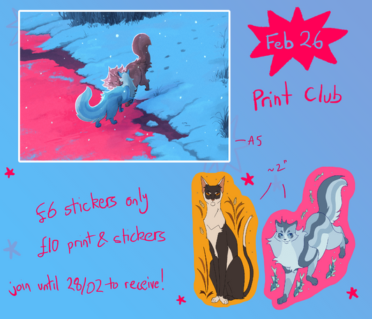 February Harriertail Print and Stickers club!!!