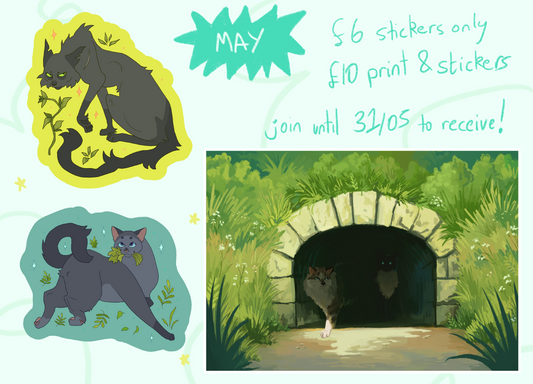 (MAY) Harriertail Print and Stickers club!!!