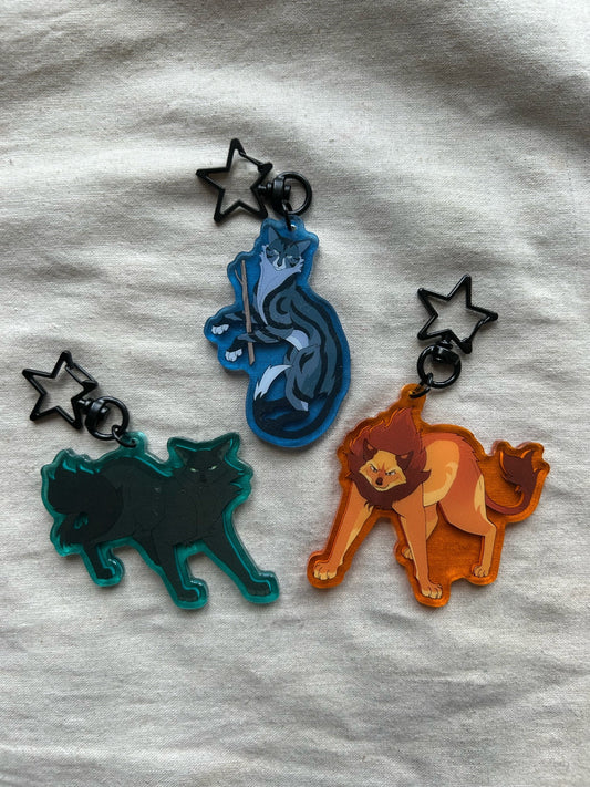 Warrior Kitties Power of Three Keychains